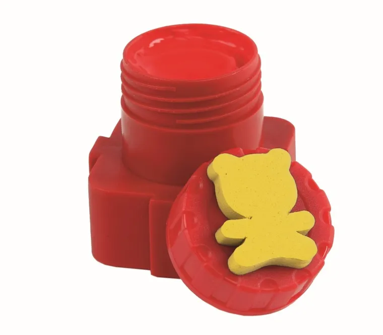 Kidea, farby do malowania palcami, ze stempelkami, 8 szt.