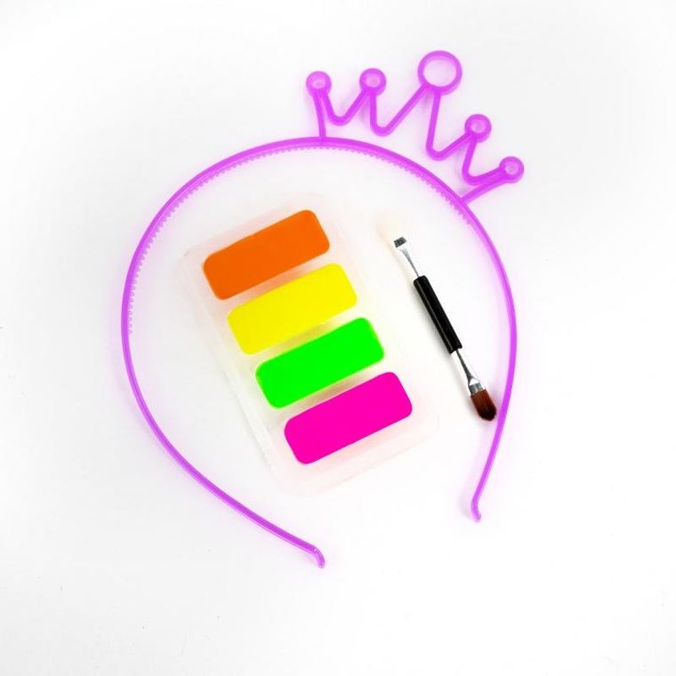 Kidea, farby do twarzy, zestaw z opaską, UV