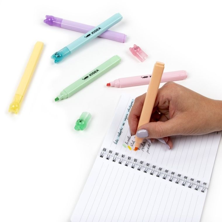 Kidea, flamastry, Kotki, 6 kolorów