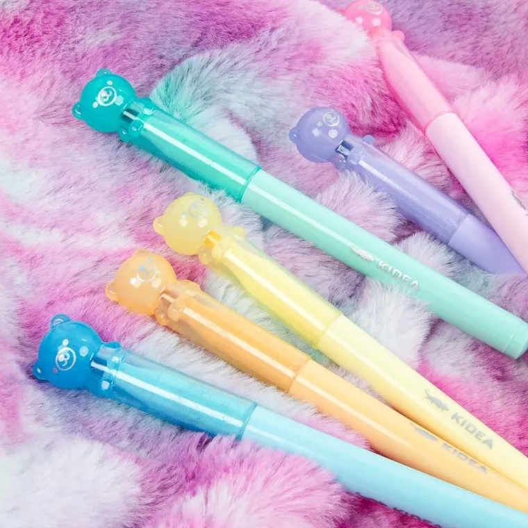 Kidea, flamastry, misie, kremowe, 6 kolorów