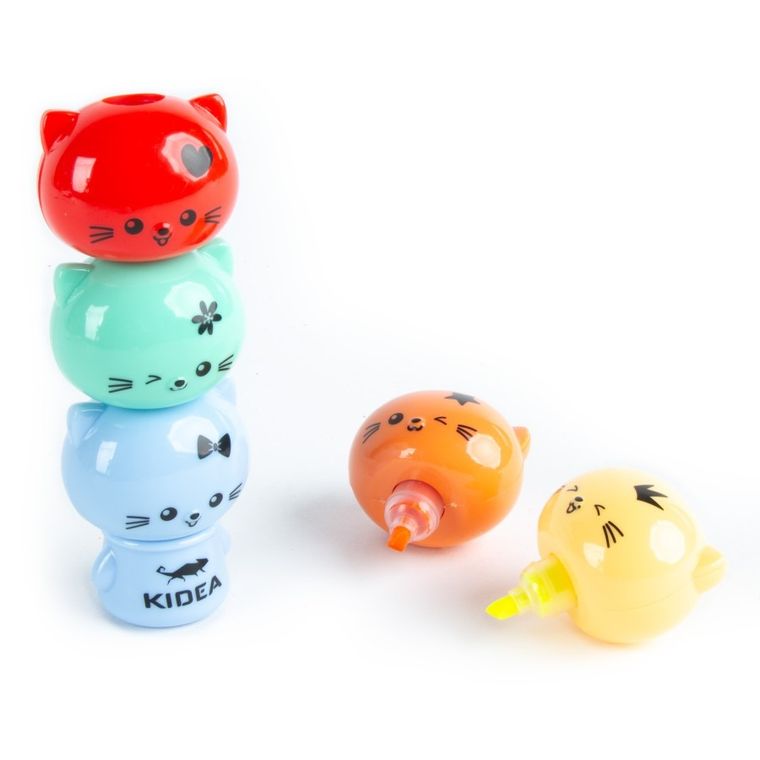 Kidea, flamastry, wieża, kotki, 5 kolorów