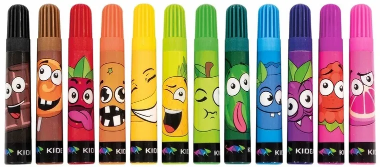 Kidea, flamastry zapachowe, 12 kolorów