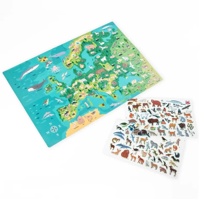 Kidea, Gdzie one żyją? Zwierzęta Europy, wyklejanka + gra