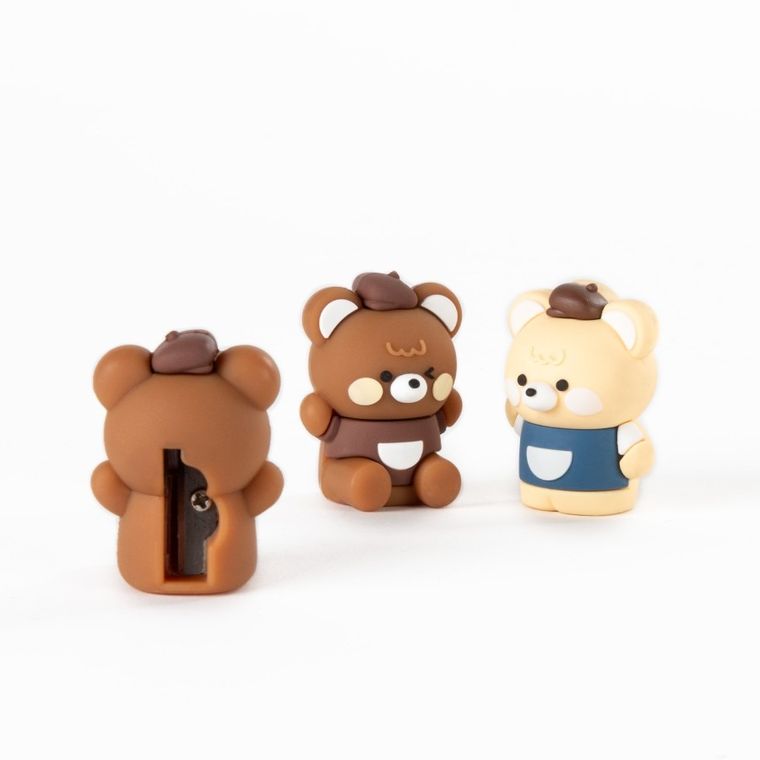 Kidea, gumka do ścierania + temperówka, miś