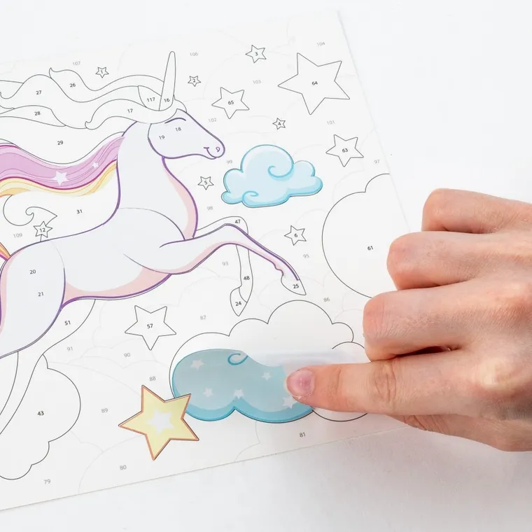 Kidea, Jednorożec, wyklejanka po numerach