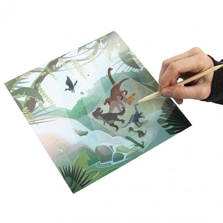 Kidea, kalkomania, zestaw kreatywny, Dinozaury
