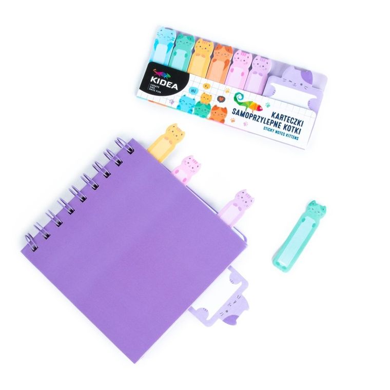 Kidea, karteczki samoprzylepne, kotki