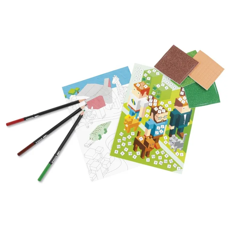 Kidea, kreatywna mozaika, pixel, zestaw do wyklejania i kolorowania