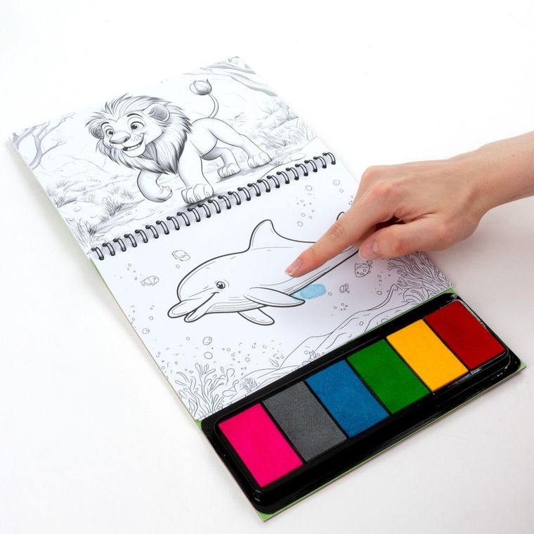 Kidea, Kreatywne Zoo, kolorowe odciski, zestaw edukacyjny