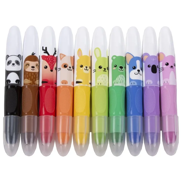 Kidea, kredki żelowe, 10 kolorów