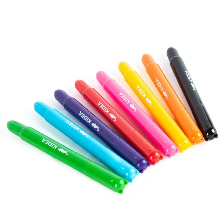 Kidea, kredki żelowe, kotki, 8 kolorów