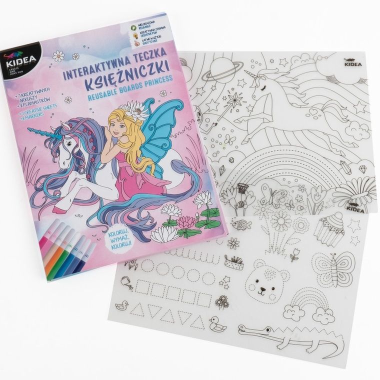 Kidea, Księżniczki, Interaktywna teczka, zestaw kreatywny