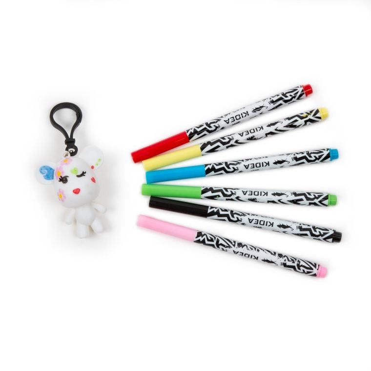 Kidea, markery akrylowe z brelokiem, 6 kolorów