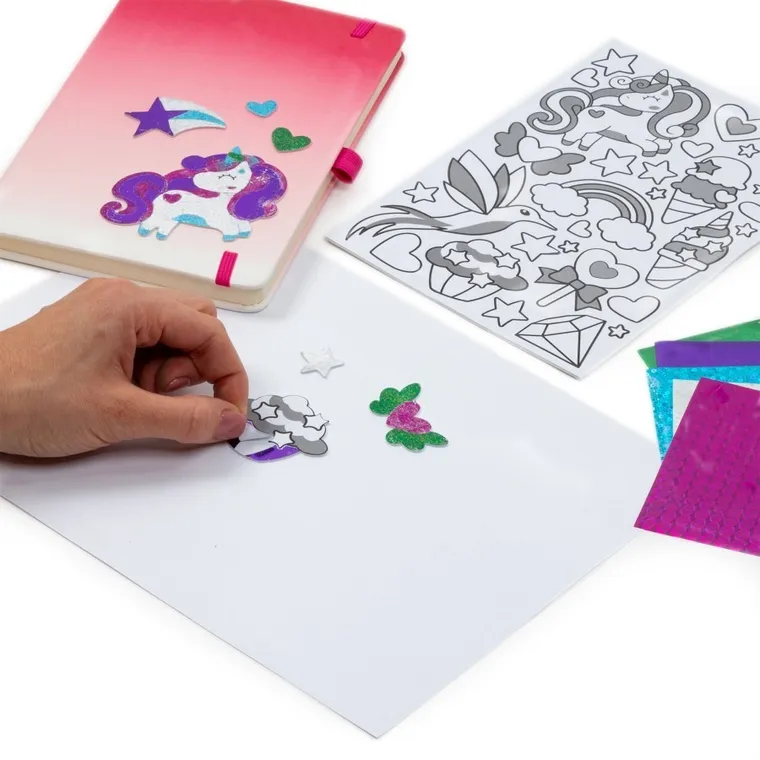 Kidea, metaliczne naklejki, zestaw kreatywny, Unicorn