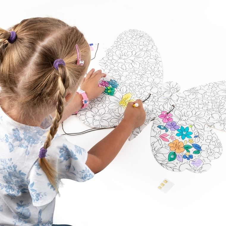 Kidea, Motyl, fantazyjne skrzydła, zestaw do kolorowania