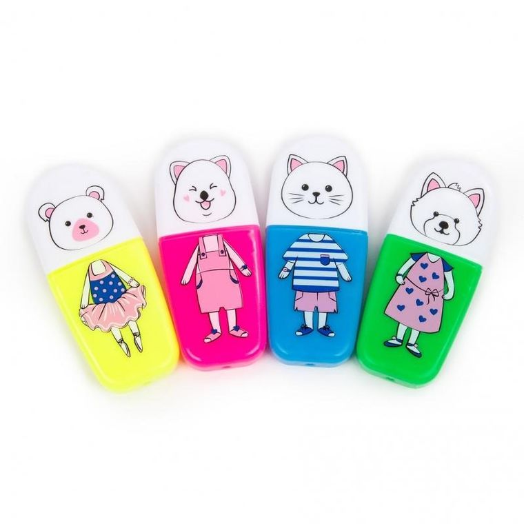 Kidea, New Look, zakreślacze, zwierzaki, 4 szt.