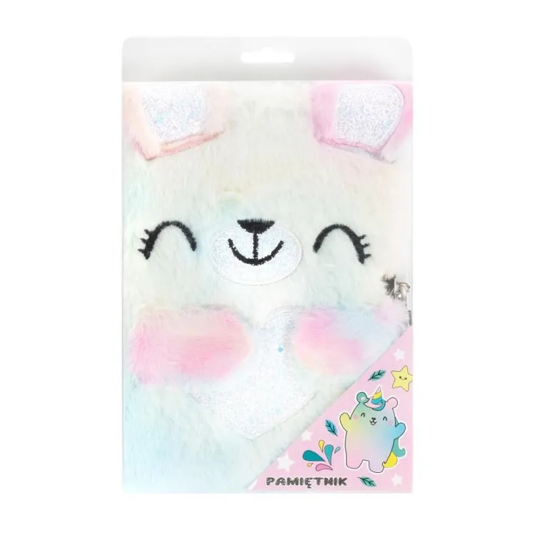 Kidea, pamiętnik pluszowy z kłódką, miś