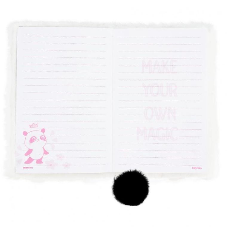 Kidea, pamiętnik pluszowy z kłódką, panda