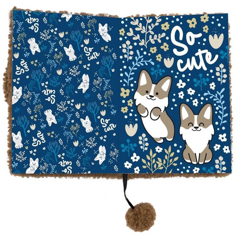 Kidea, pamiętnik pluszowy z kłódką, pies