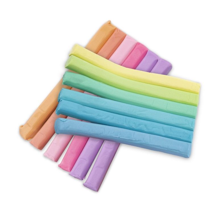 Kidea, plastelina szkolna, pastelowa, 24 kolory