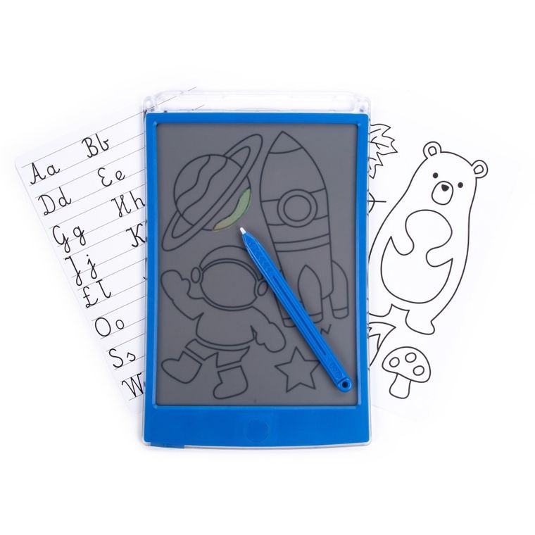 Kidea, przezroczysty tablet do rysowania, LCD 8,5", niebieski