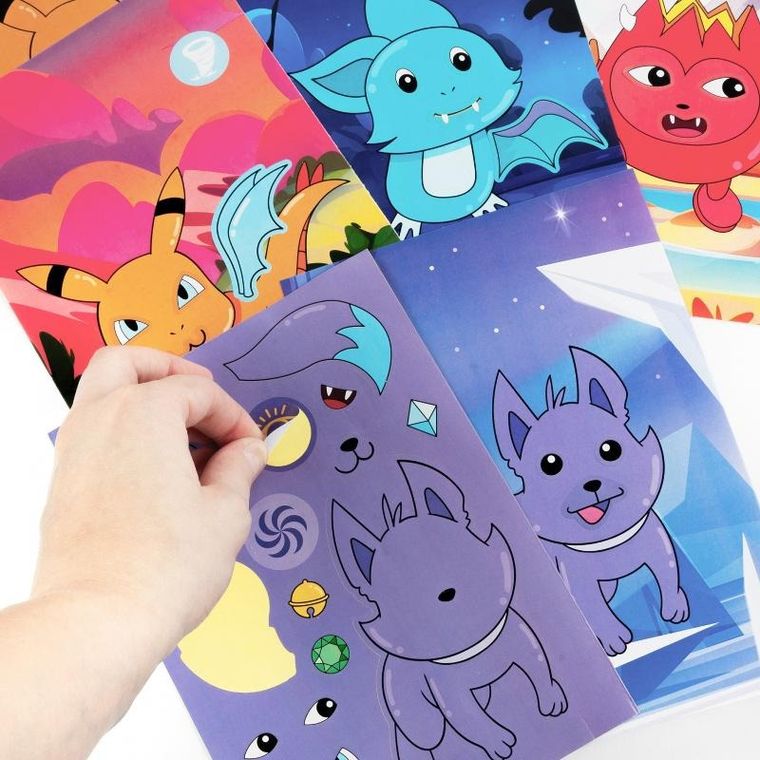 Kidea, Stwórz kosmiczne astrofory, naklejanka, zestaw kreatywny