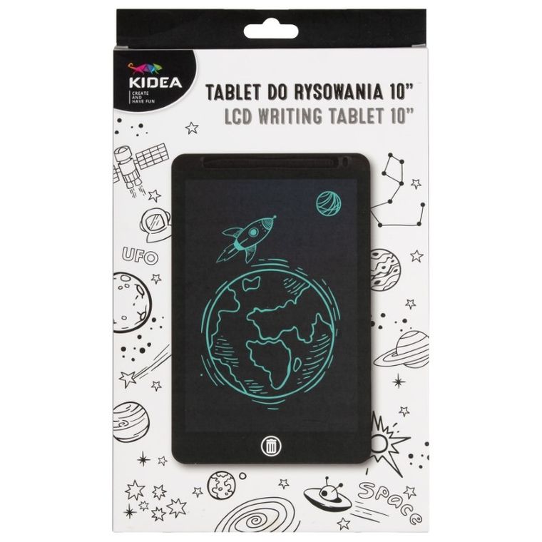 Kidea, tablet do rysowania, LCD 10", czarny