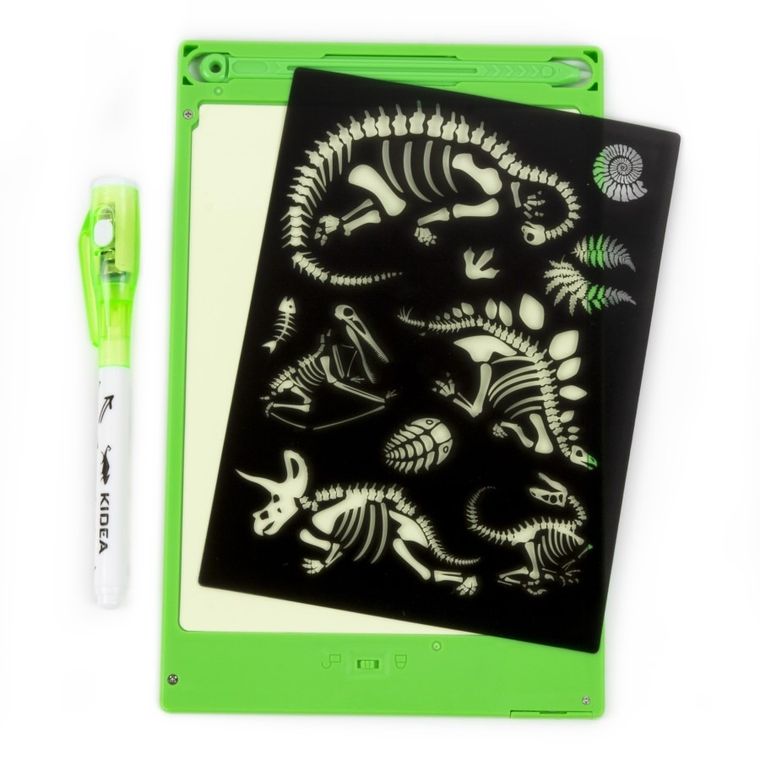 Kidea, tablet do rysowania światłem, LCD 8", dinozaury