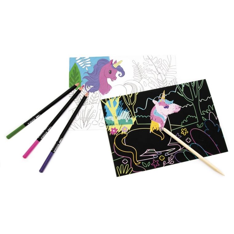 Kidea, wydrapywanka i kolorowanka, 2w1, jednorożce