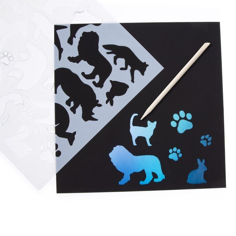 Kidea, Zwierzątka, kreatywne wydrapywanki z szablonami