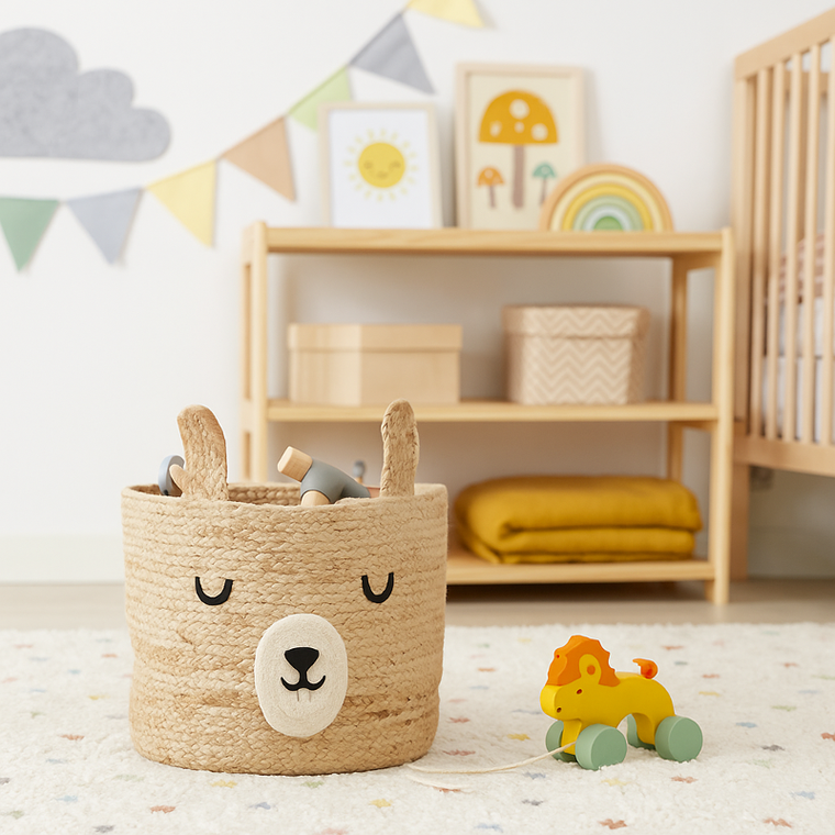 Kids Collection, Joy, pojemniki na zabawki, miś z uszkami, 28 cm