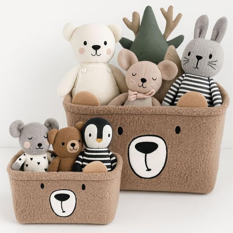 Kids Collection, Nimi, pluszowe koszyki na zabawki, 2 szt.