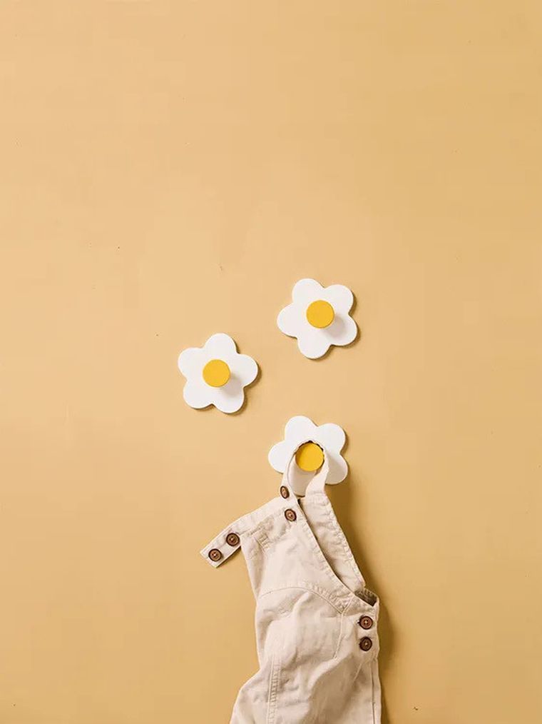 Kid's Concept, wieszaki, flower white, 3 szt.