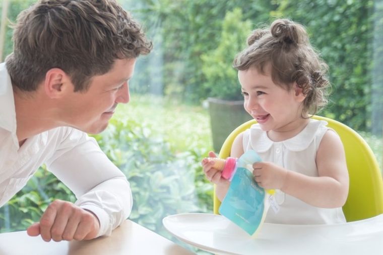 Kids Me, Food Feeder + saszetka do żywności, lawenda