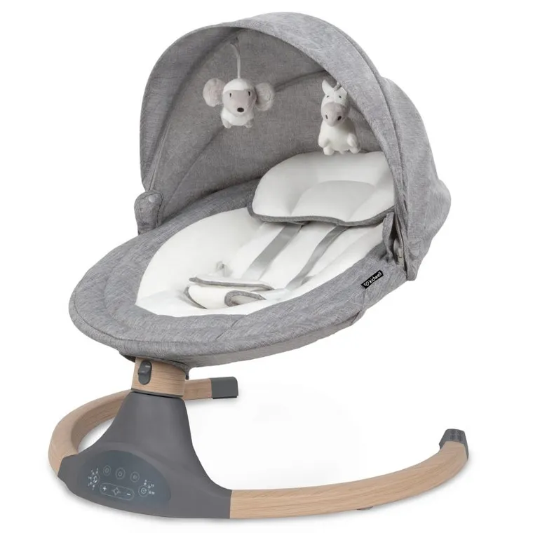 Kidwell, Luxi, bujaczek leżaczek 2w1, elektryczny, dark melange, wooden