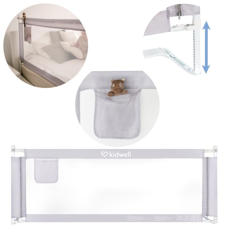 Kidwell, Tiva 160, barierka do łóżka, gray