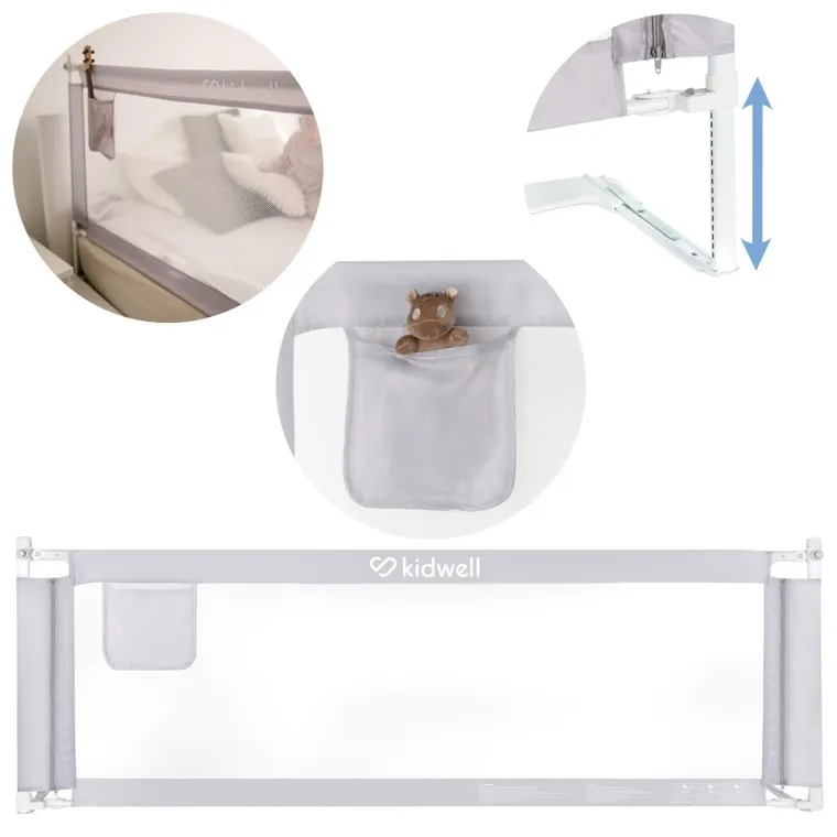 Kidwell, Tiva 200, barierka do łóżka, gray