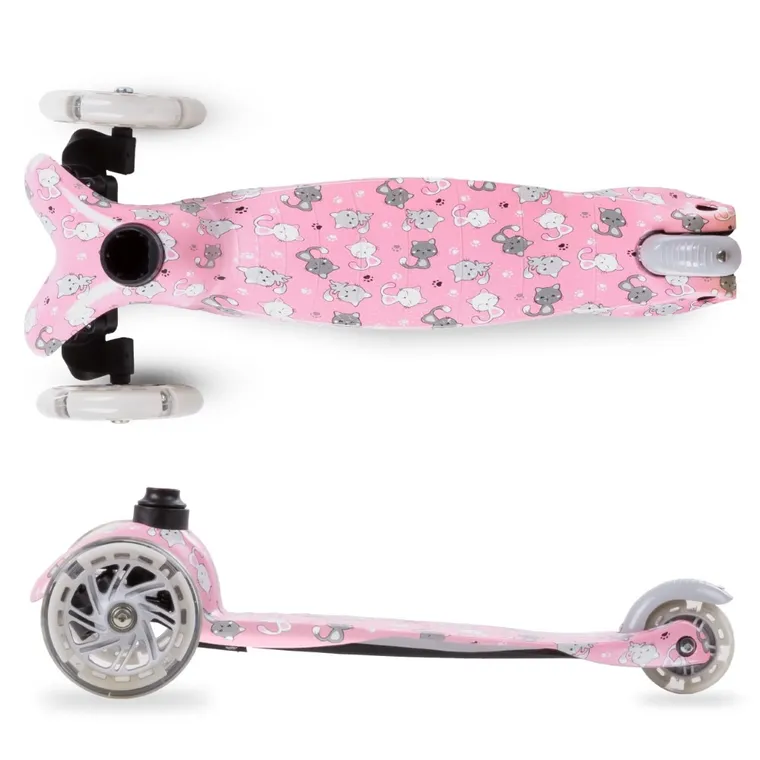 Kidwell, Uno, hulajnoga 3-kołowa LED, balansowa, cats