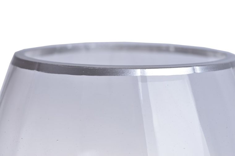 Kielich szklany, srebrny z cyrkoniami, wysoki, 12-12-40 cm