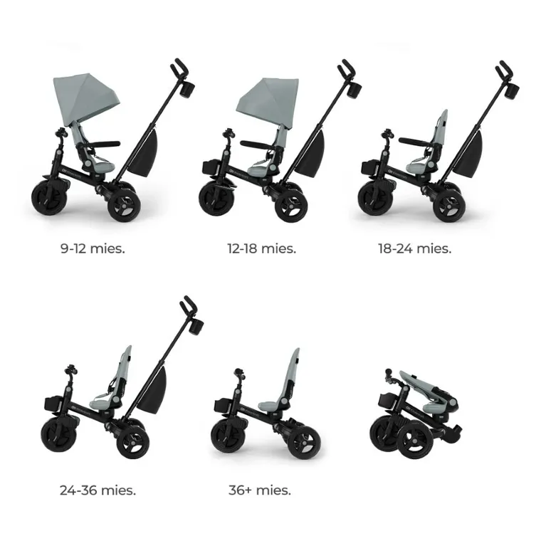 Kinderkraft, Aveo 2 Plus, rowerek trójkołowy 6w1, Green