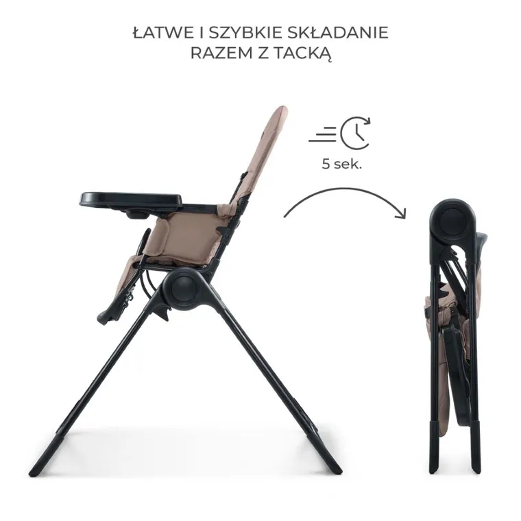 Kinderkraft, Binci, krzesełko do karmienia, beige