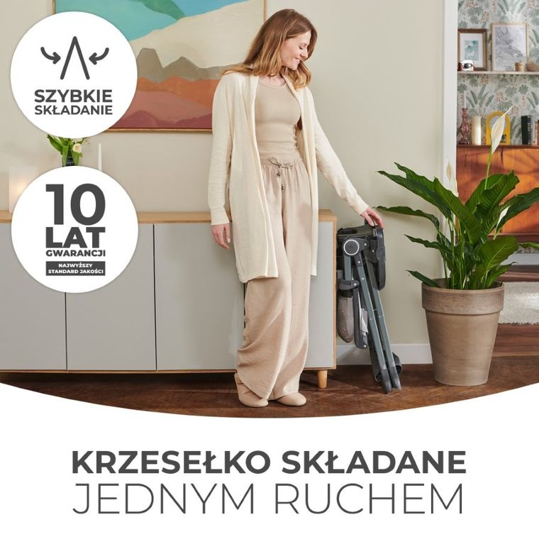 Kinderkraft, Foldee, krzesełko do karmienia, Pink