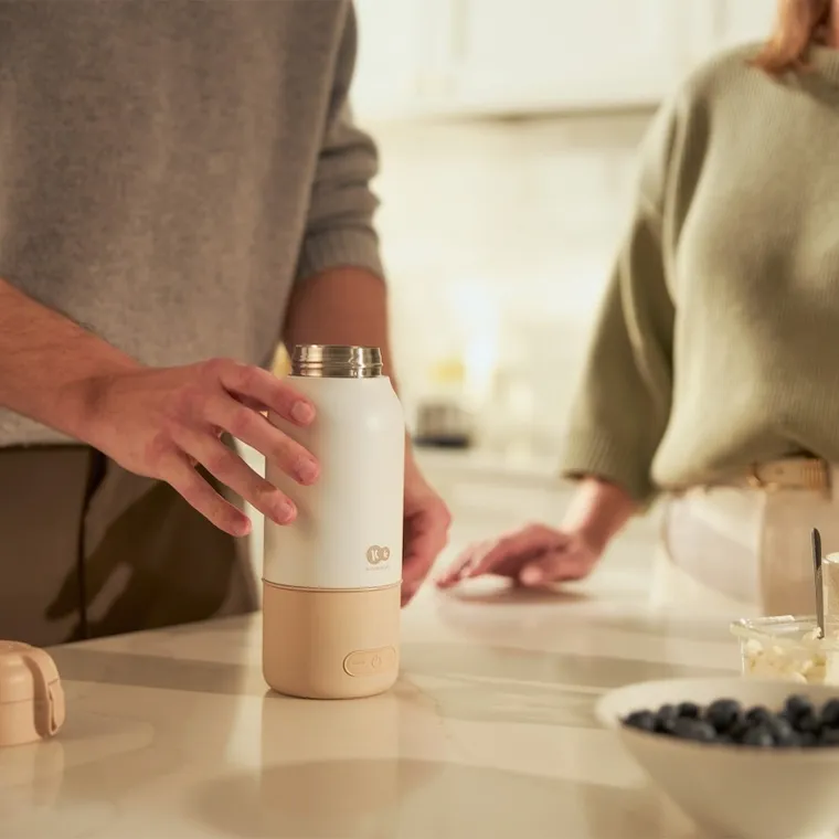 Kinderkraft, Gaja, mobilny podgrzewacz do mleka i termos, zielony, 500 ml