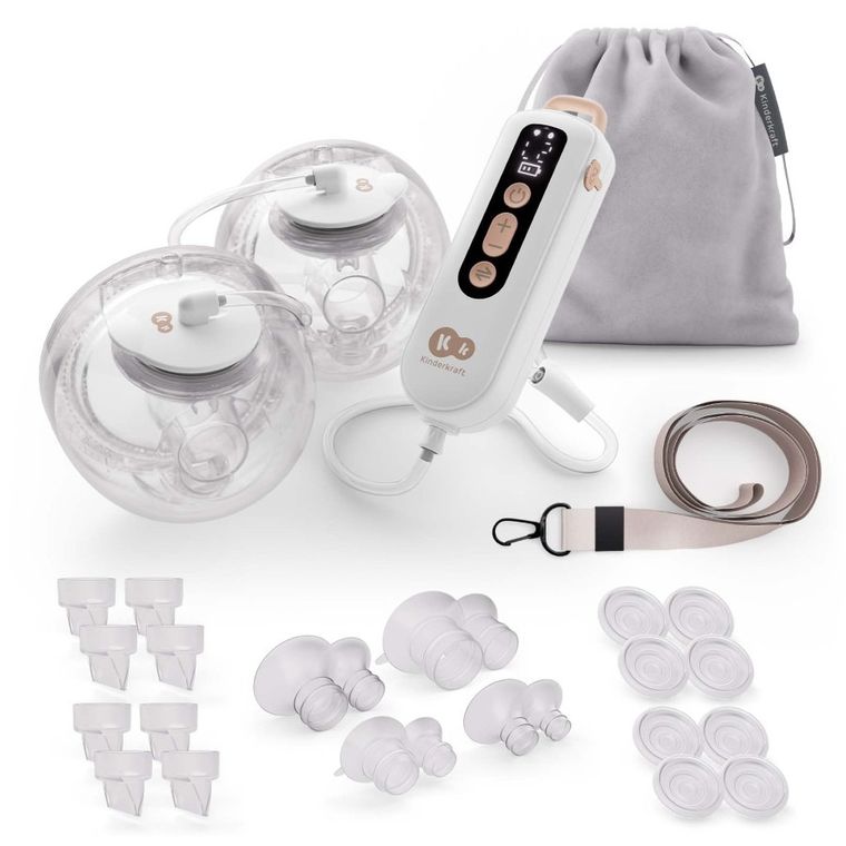 Kinderkraft, Hands-Free, podwójny laktator GentleFlow, gold