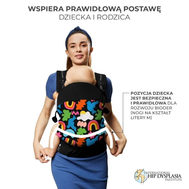 Kinderkraft, Huggy, Happy Shapes, nosidełko