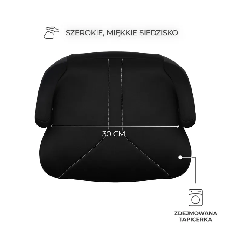 Kinderkraft, I-Boost 2, I-Size, podstawka samochodowa, black, 125–150 cm