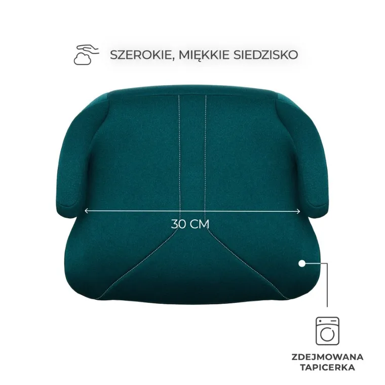 Kinderkraft, I-Boost 2, I-Size, podstawka samochodowa, green, 125–150 cm