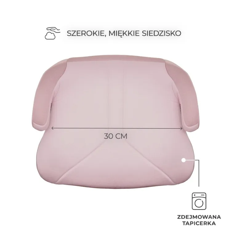 Kinderkraft, I-Boost 2, I-Size, podstawka samochodowa, pink, 125–150 cm