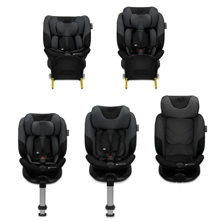 Kinderkraft, I-fix, fotelik samochodowy, 40-150 cm, Graphite Black