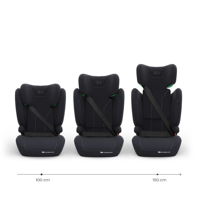 Kinderkraft, I-Spark 2 Plus, i-Size, fotelik samochodowy, black, 100-150 cm